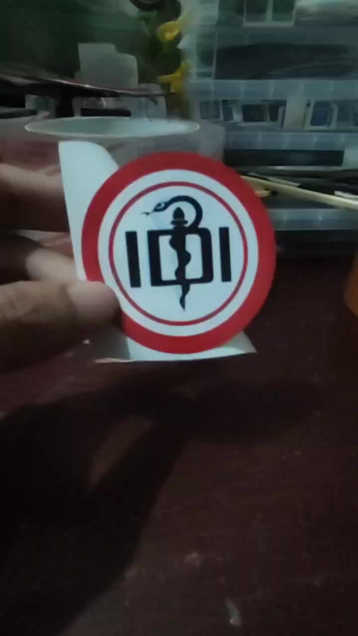 Stiker IDI ikatan dokter indonesia tempel dalam kaca 2 sisi bolak balik