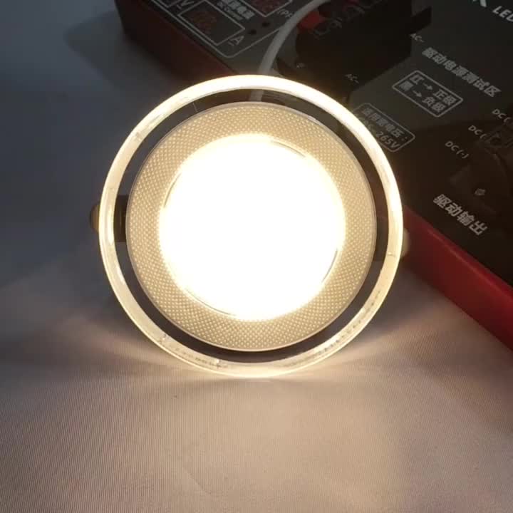 Lampu LED Downlight 3 Warna 6Watt Tanam Plafon Super Terang Ib Panel 6w Dekorasi Plapon 220v Warm Kuning Biru