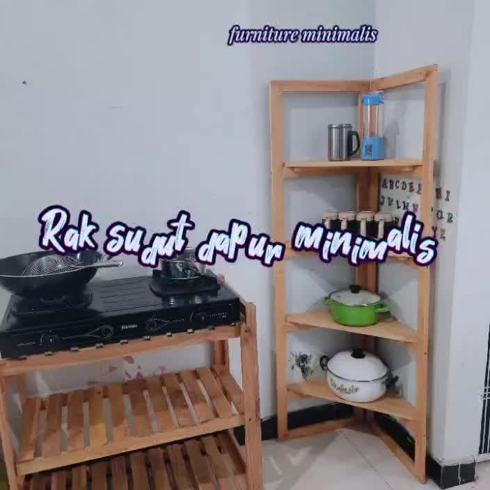 Rak Penyimpanan Bumbu Dapur Serbaguna Lemari Alat Dapur Lipat Portable  Berdiri 4 Tingkat Dapat Disesuaikan Rak Piring 2 Lapis