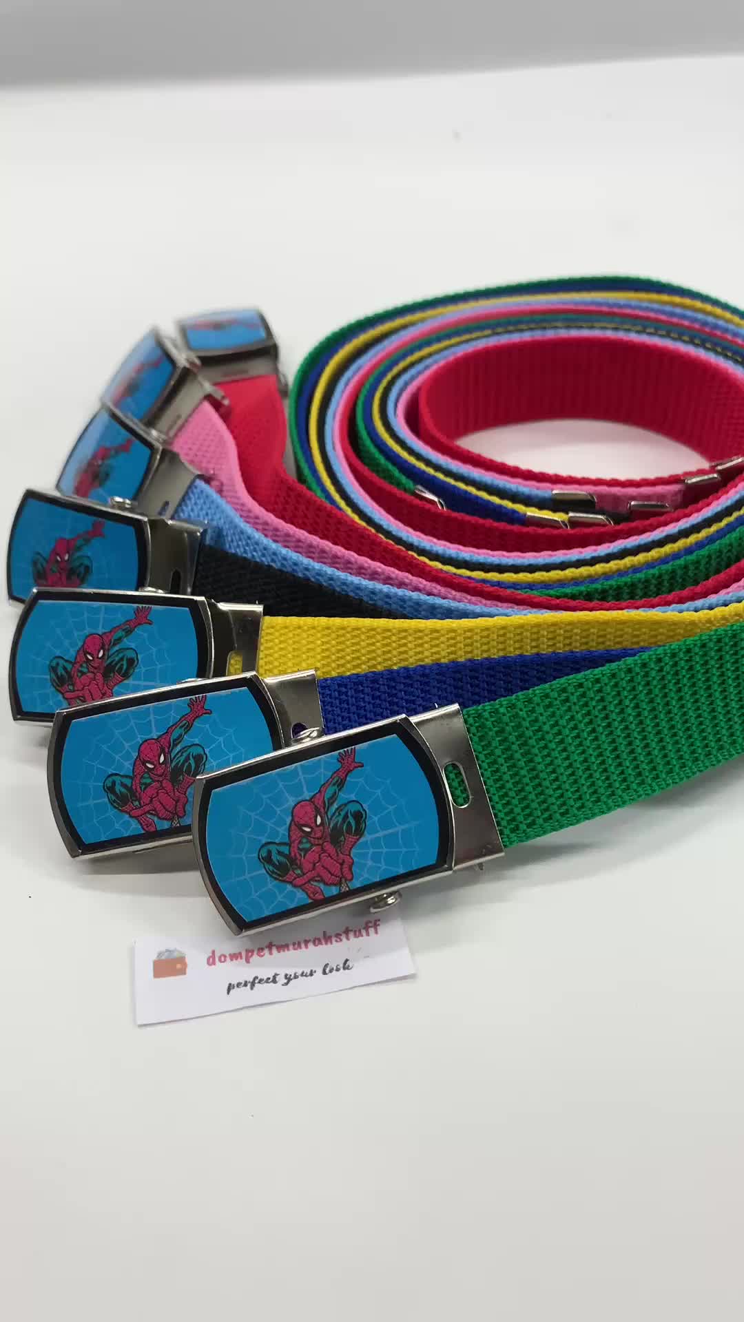 COD GESPER Ikat Pinggang Anak Perempuan dan Laki Lucu Termurah Karakter. NILON WARNA.