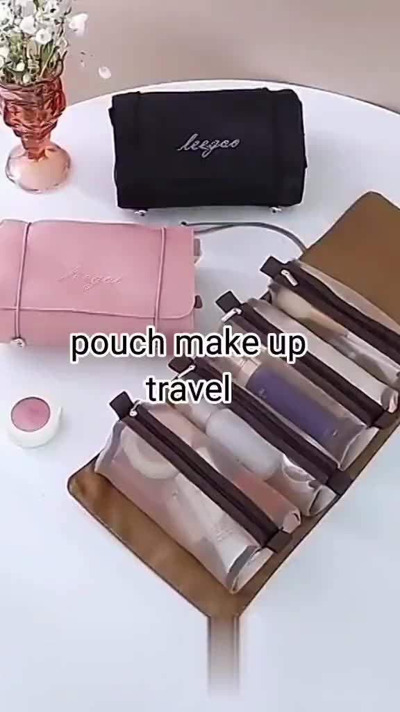YBL-Tas Kosmetik Portabel 4 IN 1 Makeup Bag 4In1 Travel Storage Penyimpanan Alat Mandi Anti Air Dapat Dilepas (BELI LOKAL)