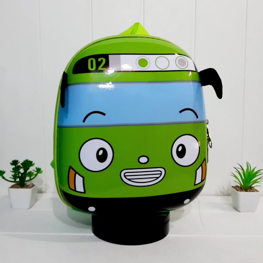 Fashion Anak Tas Ransel Karakter Kartun Tayo Sekolah TK + Puzzle