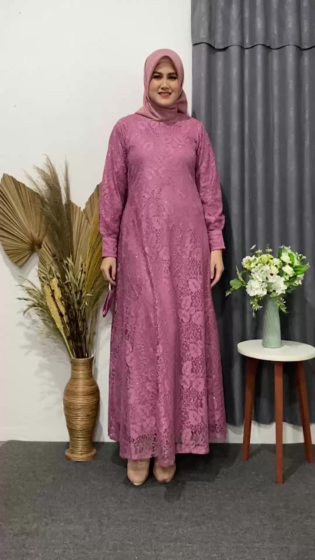 (COD) Gamis Terbaru 2024 Lebaran Wanita Burkat Premium Busui/Baju Seragam Kondangan/Baju Pesta/Burkat Jumbo M-L-XL-XXL-3XL Katun Bordir Cantik Muslim Panjang Renda Masker Dress Kombinasi Mewah Brokat Maxi Dewasa gamis  renda Samping Mutiara Gaun
