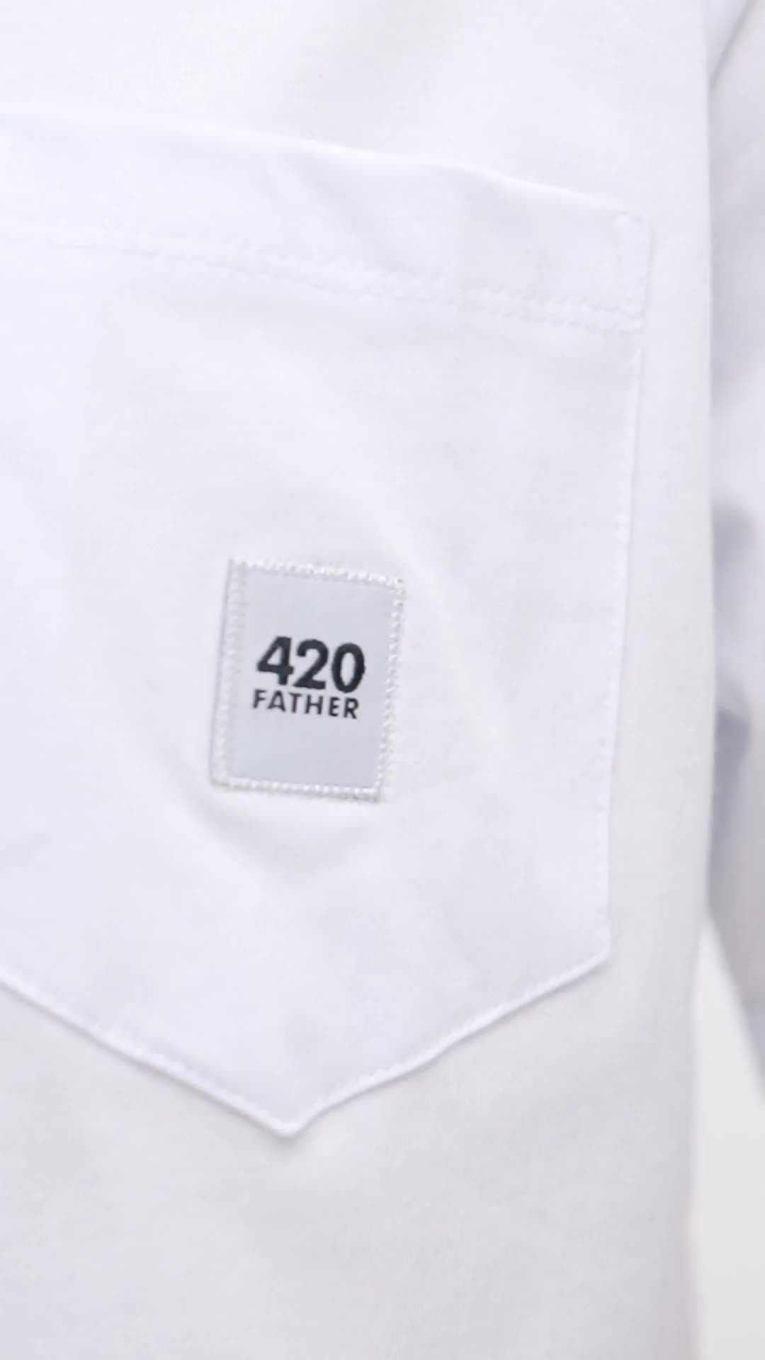 420Father Kaos Pria Pocket Katun 24s