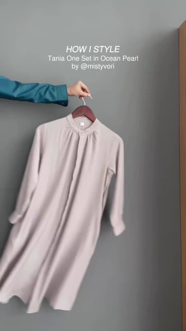 MISTYVORI | Tania Tunik Oneset Baju Wanita Celana Kulot Muslim Nyaman Panjang Simple Soft Atasan Bawahan Basic Setelan Casual Formal Kancing Kerja