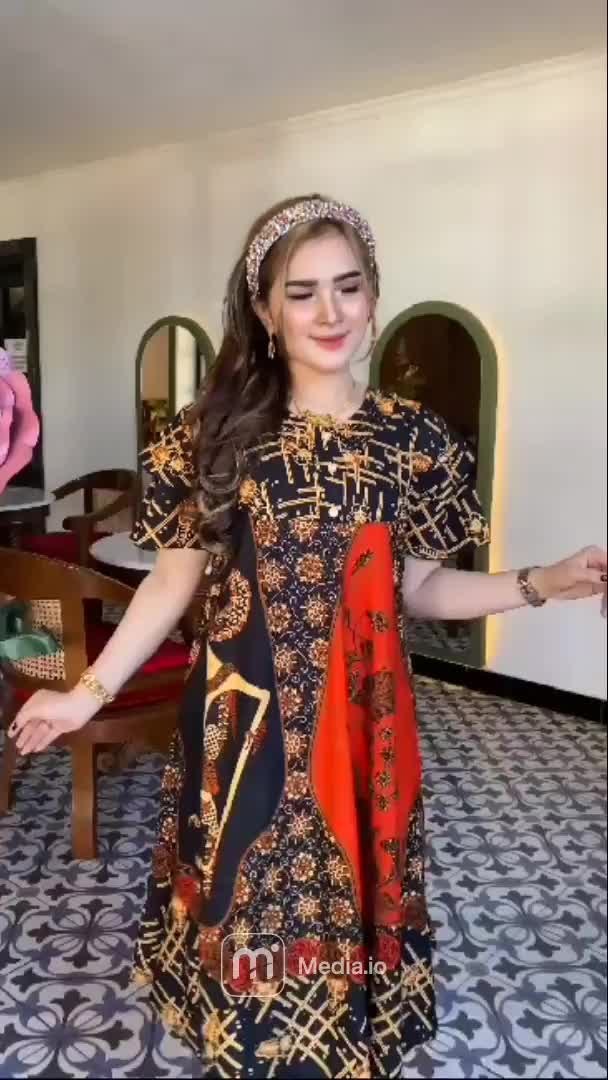 DASTER PAYUNG JUMBO MOTIF WAYANG BARU KANCING DEPAN BUSUI BUMIL Batik Cantik Kain Katun Lembut Nyaman