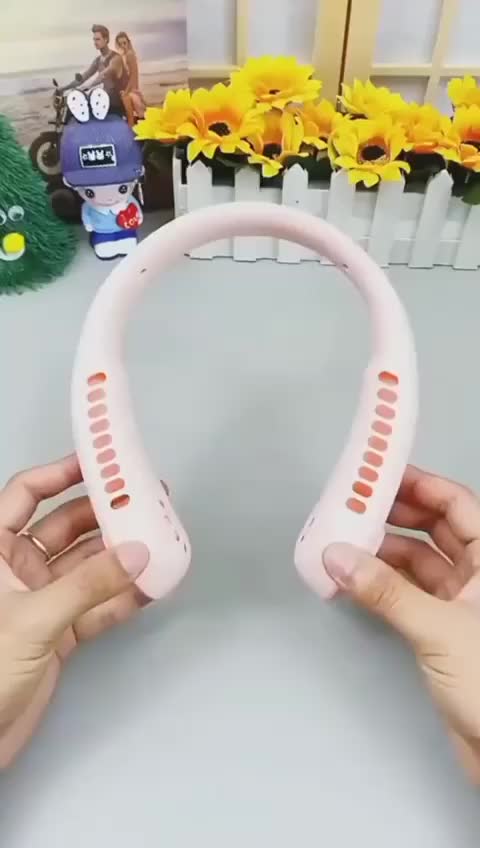 Kipas Leher Mini Fan Neck Elektrik Portable USB Plastik