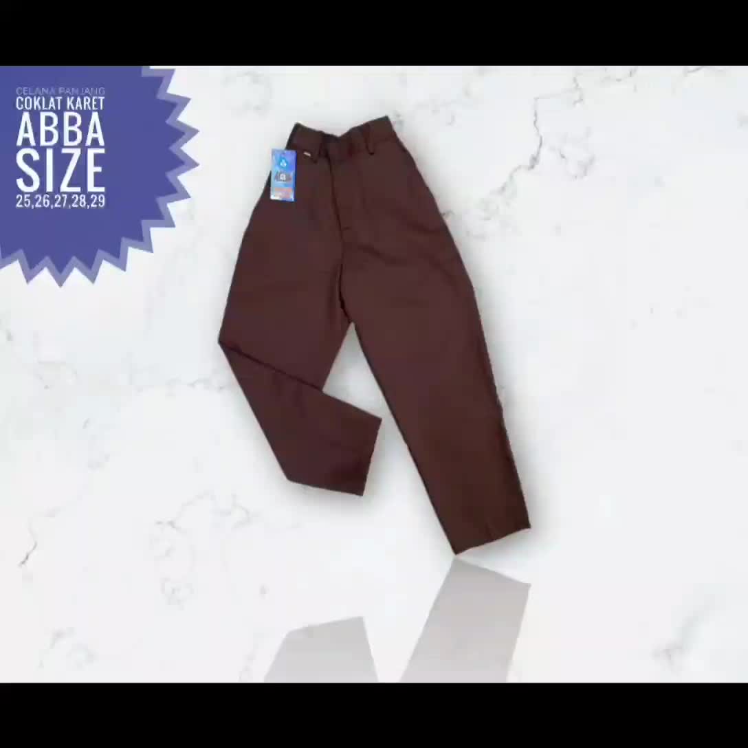 Rok Seragam Sekolah Panjang paud TK SD MI TPA model Turping dan plisket warna  Merah Coklat Hijau Hitam Putih merk ABBA