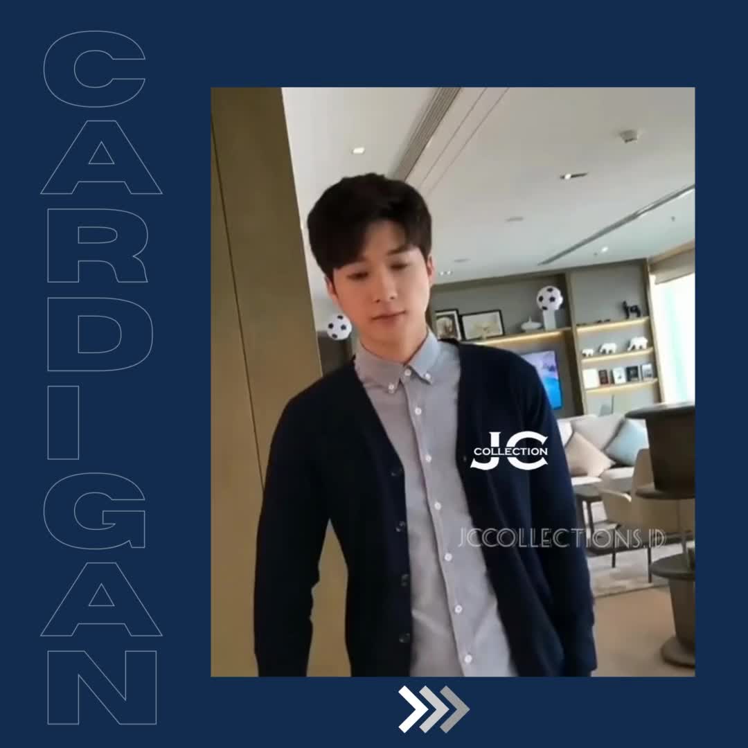 Cardigan Pria Rajut VNeck Oversize / Kardigan Rajut Korea Style RIECCO -  JCCollections /Knitwear Sweater Panjang Cowok Tebal Hitam