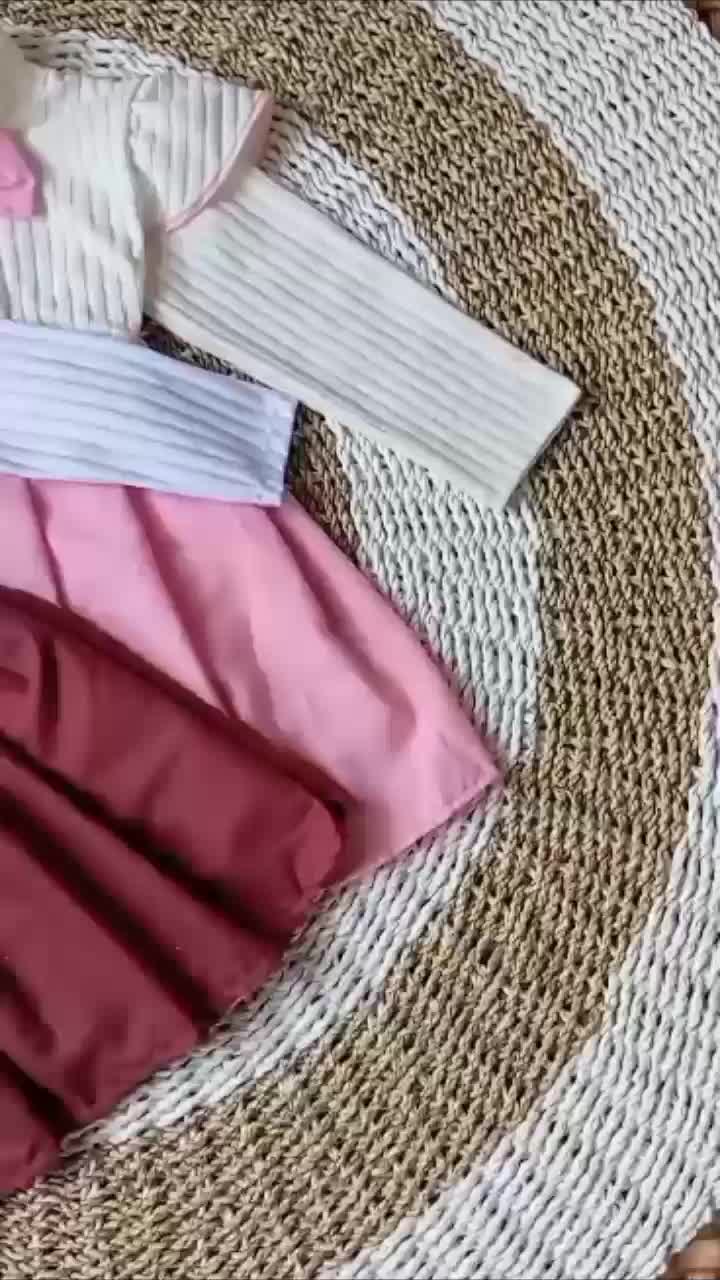 Setelan anak perempuan 1-6 tahun Baju set rok rempel dan atasan anak cewek