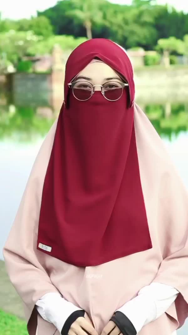 Alfajar - Niqab Tali Ceruty LUBNA kancing Ceruty Dua Layer
