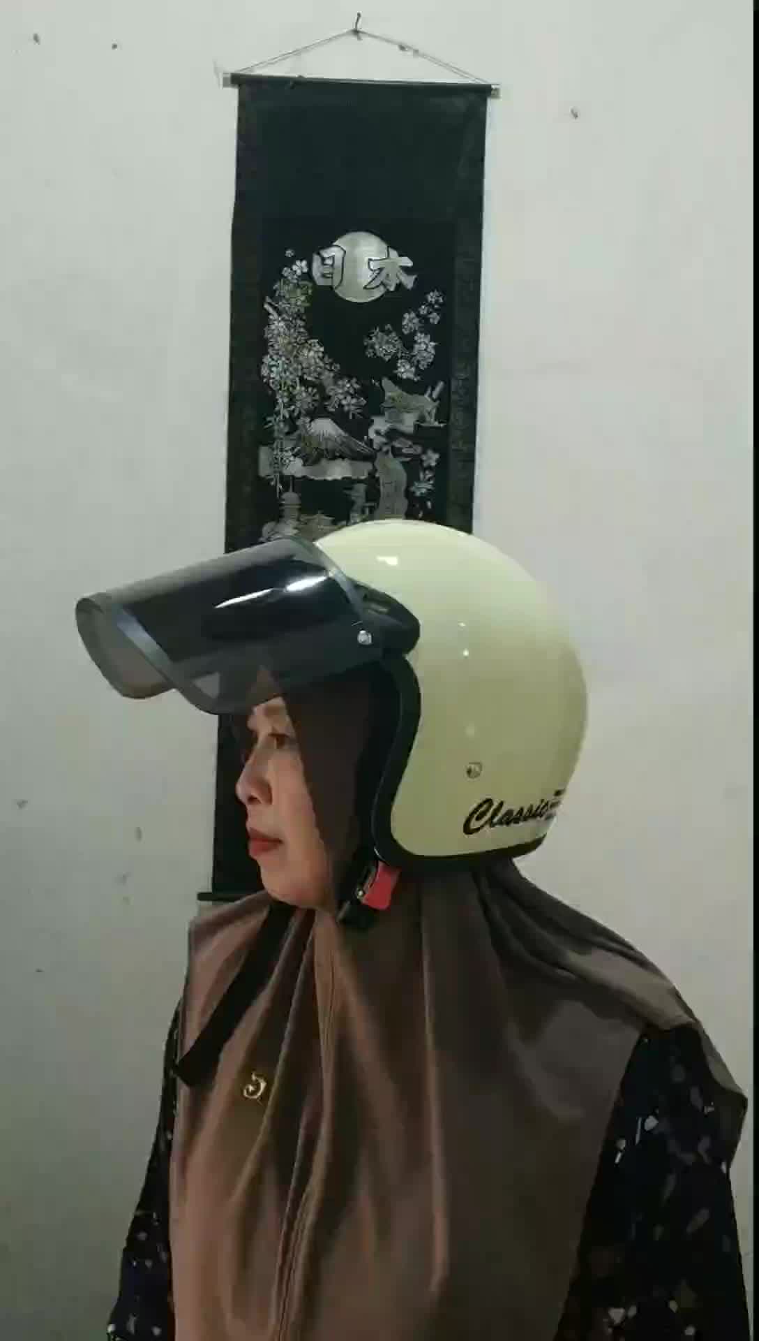 HELM BOGO PREMIUM CLASIK KACA DATAR SNI warna random Viral motorcycle