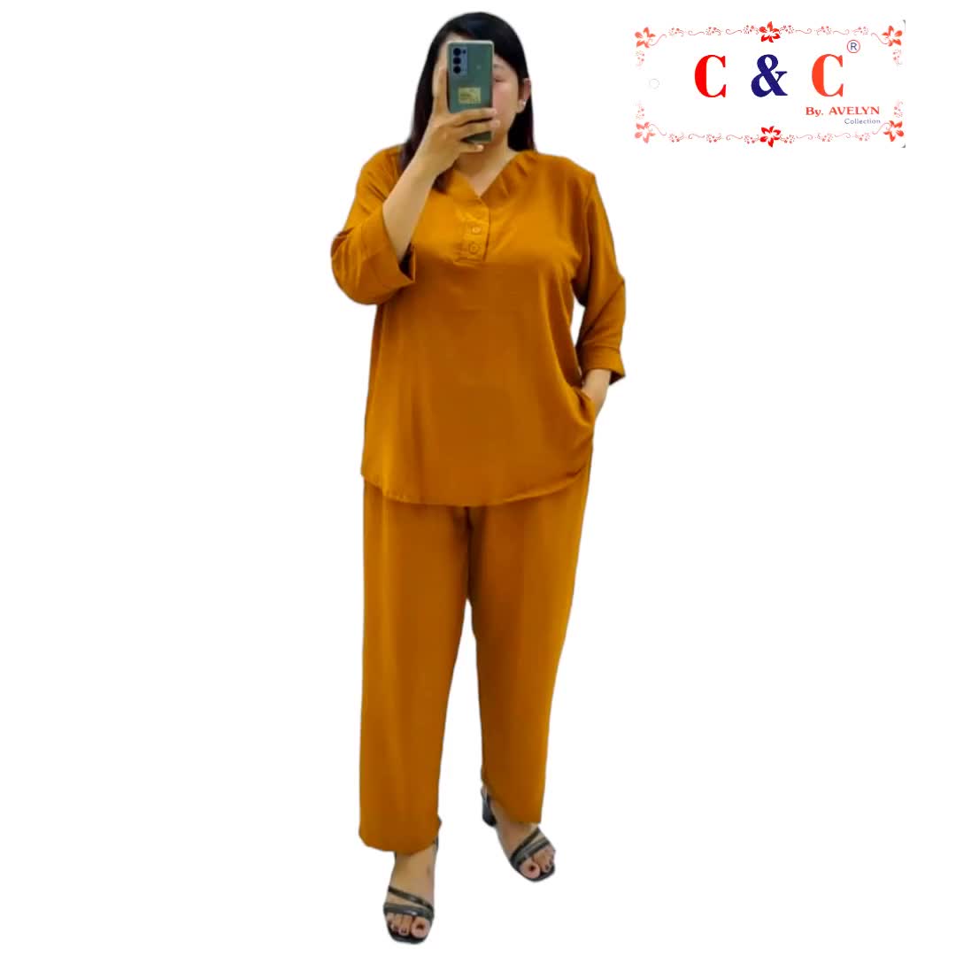 baju tidur piyama wanita/stelan CP celana panjang Tangan 7/8/cey airflow