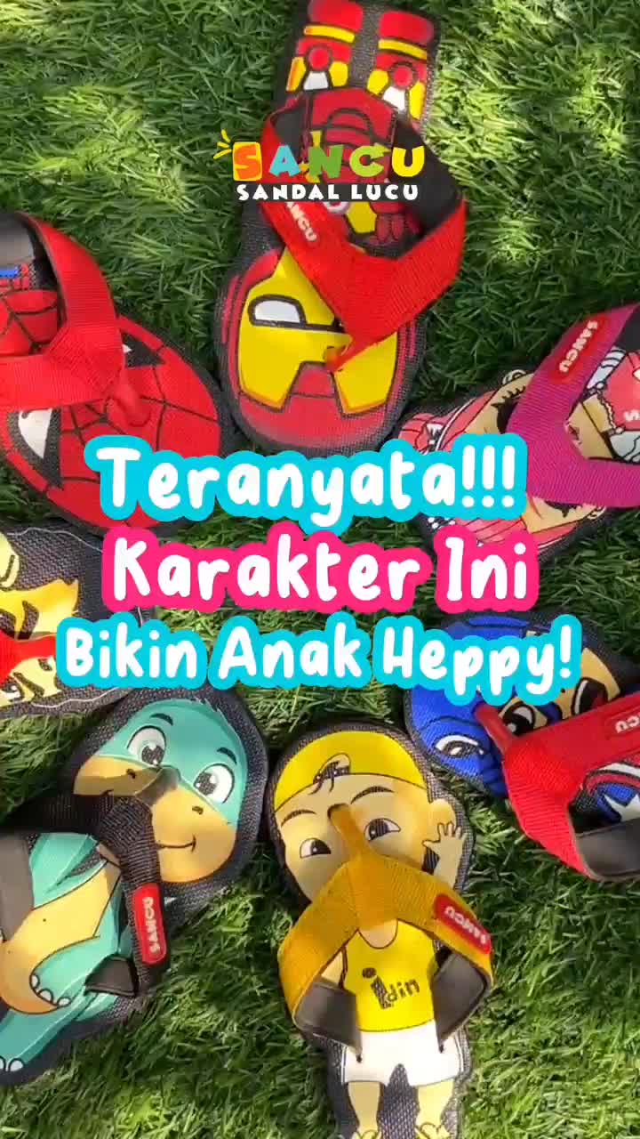 Sandal Sancu Jepit Karakter Unisex (Pria  Wanita)