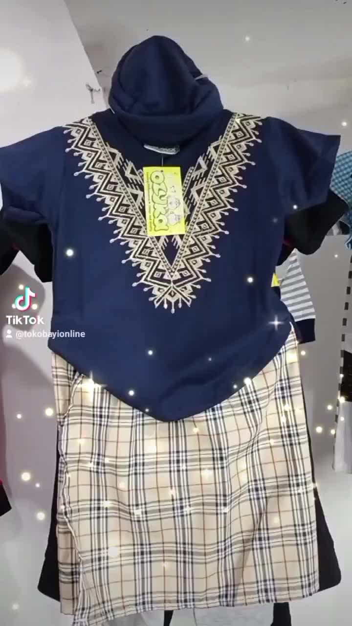 Baju koko bayi ozuka KEANU setelan sarung dan peci sarkoci akikah  0-6 bulan 6-12 bulan