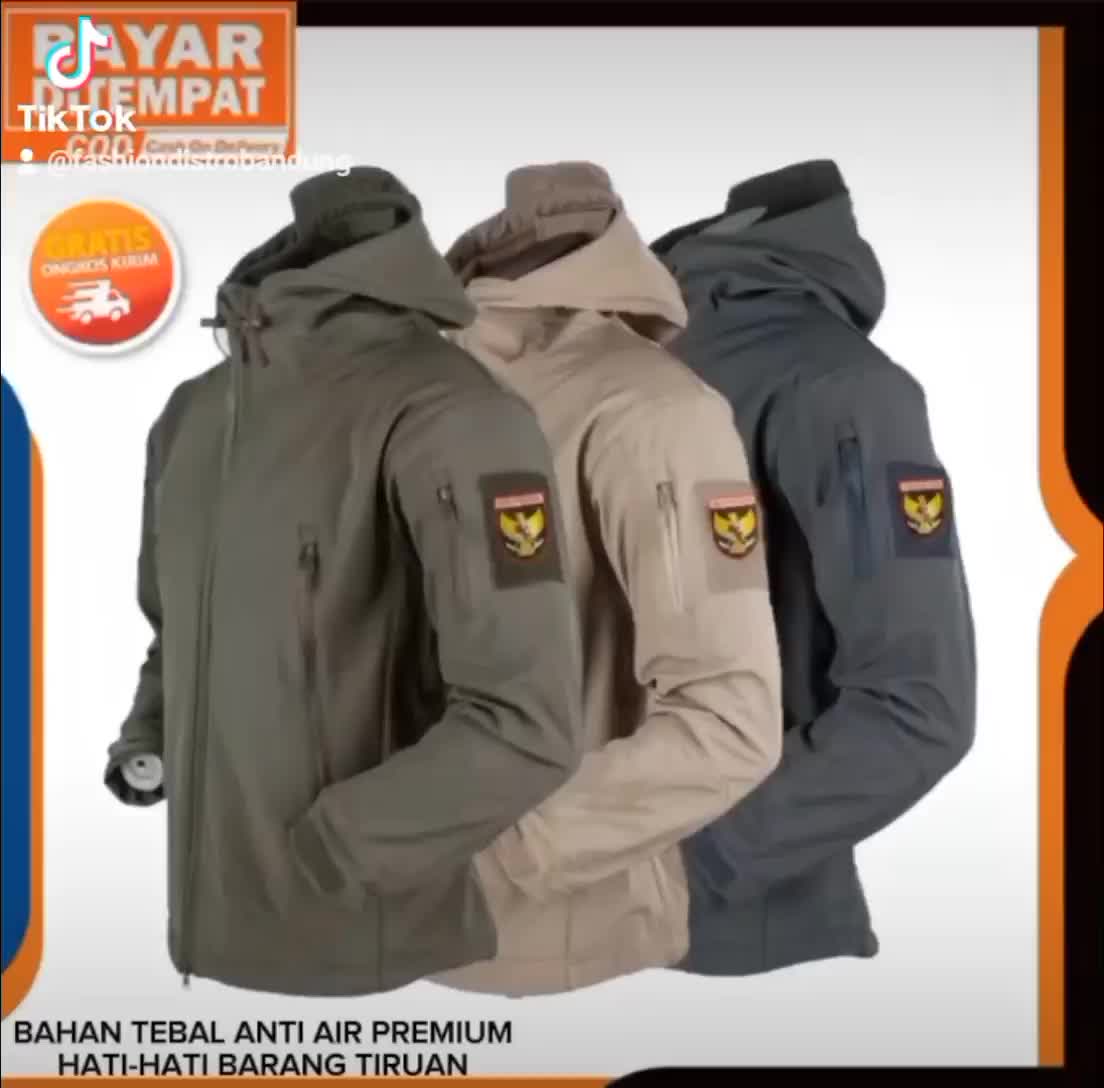 JAKET PRIA/JAKET TACTICAL MILITARY ANTI AIR JAKET DISTRO PREMIUM