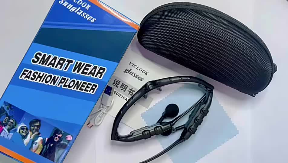 Matei Smart Glasses Wireless Bluetooth 5.0 Sunglasses Outdoor Sport Hands-Free Calling Music Anti-Blue
