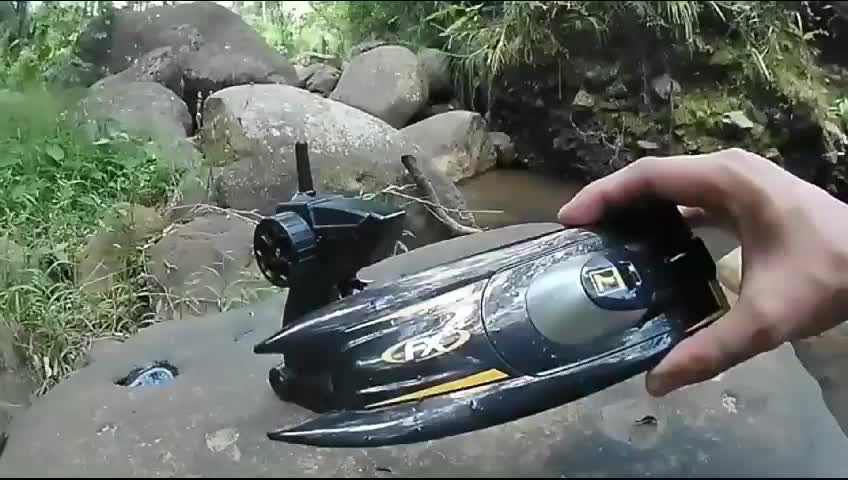 8T RC Boat Kapal Remote Control Black Rock 2.4GHz 4 Channel Dual Propeller Sensor Air High Speed Performance RC Boat Perahu Remot Kontrol Koleksi Hobi Mainan Air Remot 8T Radar 701 B801 1183 1179 311-A21BlackRock Motor Boat Remote Control