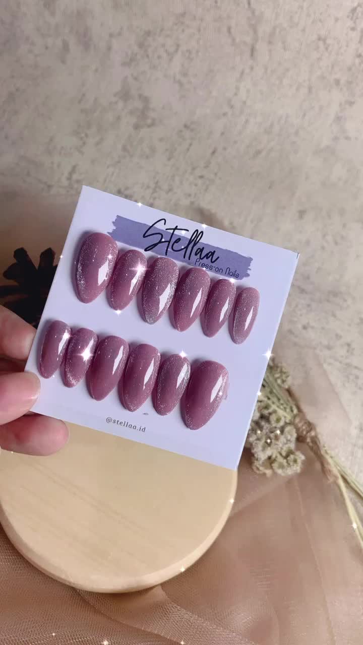 Press On Nails Korean Cat Eyes Jangmi nailgelset