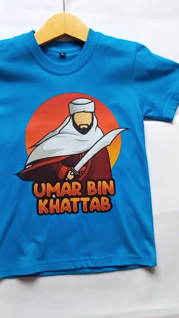 Baju Kaos Distro Dakwah Anak Laki Cowok Sahabat Nabi Saad Bin Abi Waqqash man pakaian Fashion