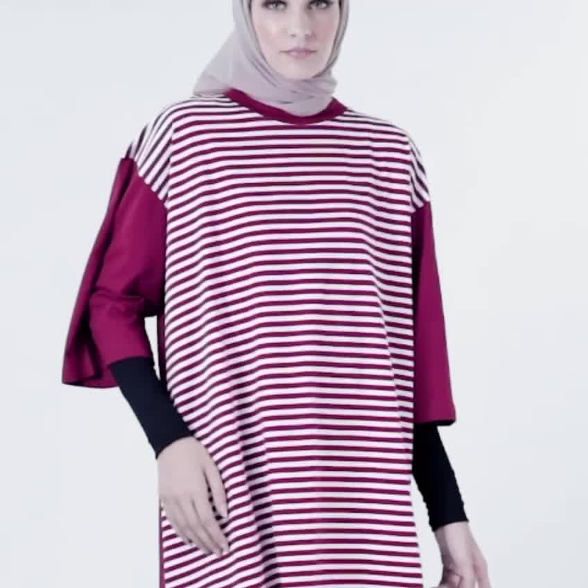 Kaos Oversize Wanita JUMBO lengan 7/8 LD 130 Basic BIG SIZE Baju  Atasan  Panjang  Soft  T-Shirt Top