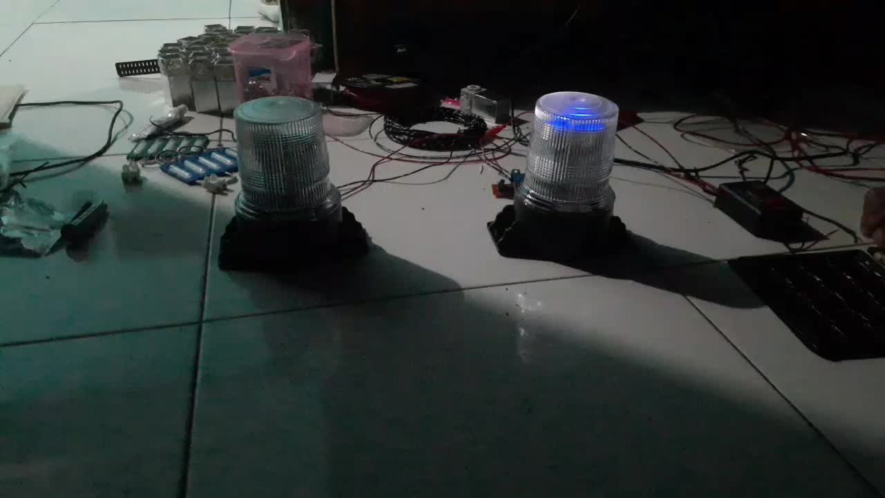 LAMPU ROTARI BLITZ PESAWAT TERANG 12-24VOLT PAKE LED HPL (RAKITAN) Toples kecil Car