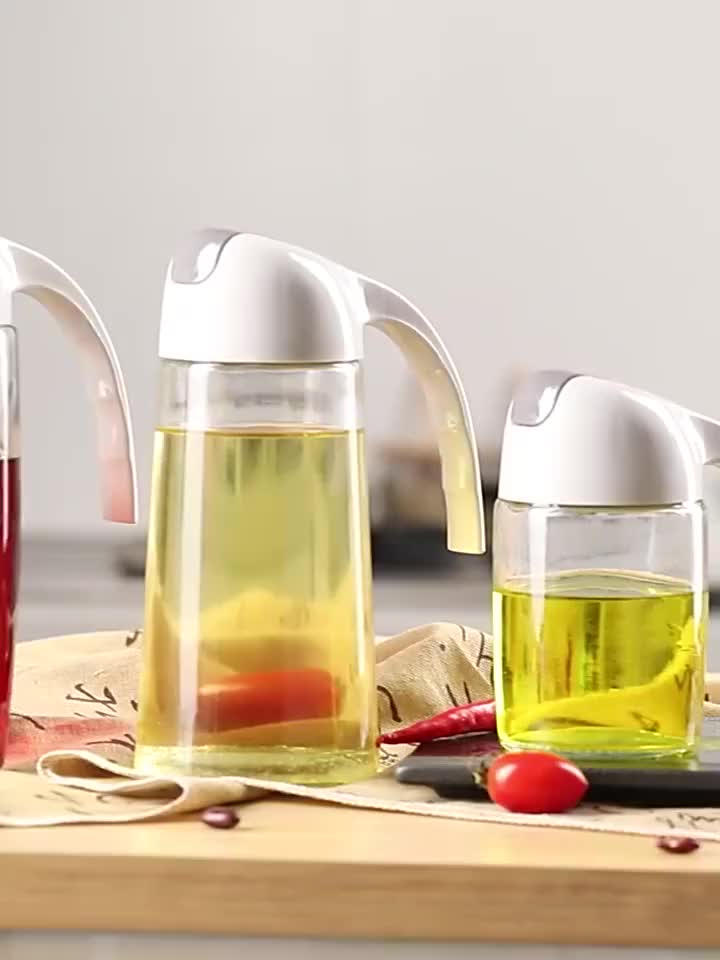 Botol Minyak Goreng Kaca Tempat Kecap Saos Madu Serbaguna Seasoning Glass Jar 630ml Karakter Pinguin 630 mL Dapur Masak Anti Tumpah Penyimpanan