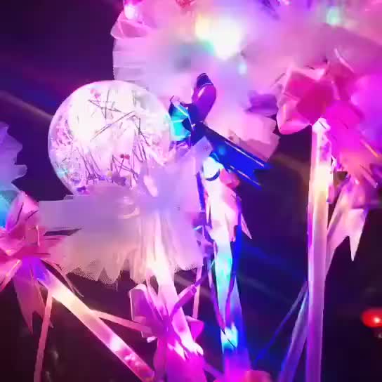 COD Mainan Anak Tongkat Peri Light Stick Lampu Led Warna Warni Motif Love Bintang TW M319