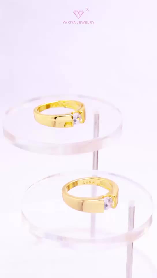 Cincin Fashion Mewah Yaxiya Cincin Kawin Mata Satu Aksesoris 183
