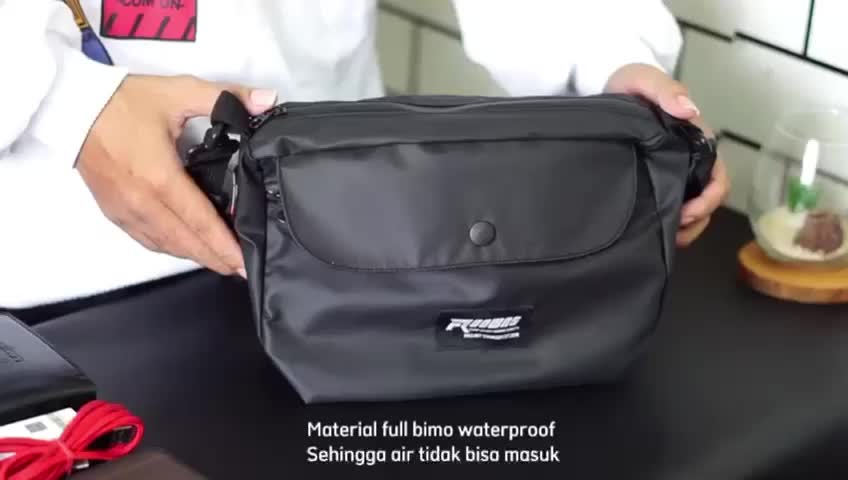 Tas Selempang Sling Bag Pria Wanita Model Korean Style Bahan Full Bimo Anti Air