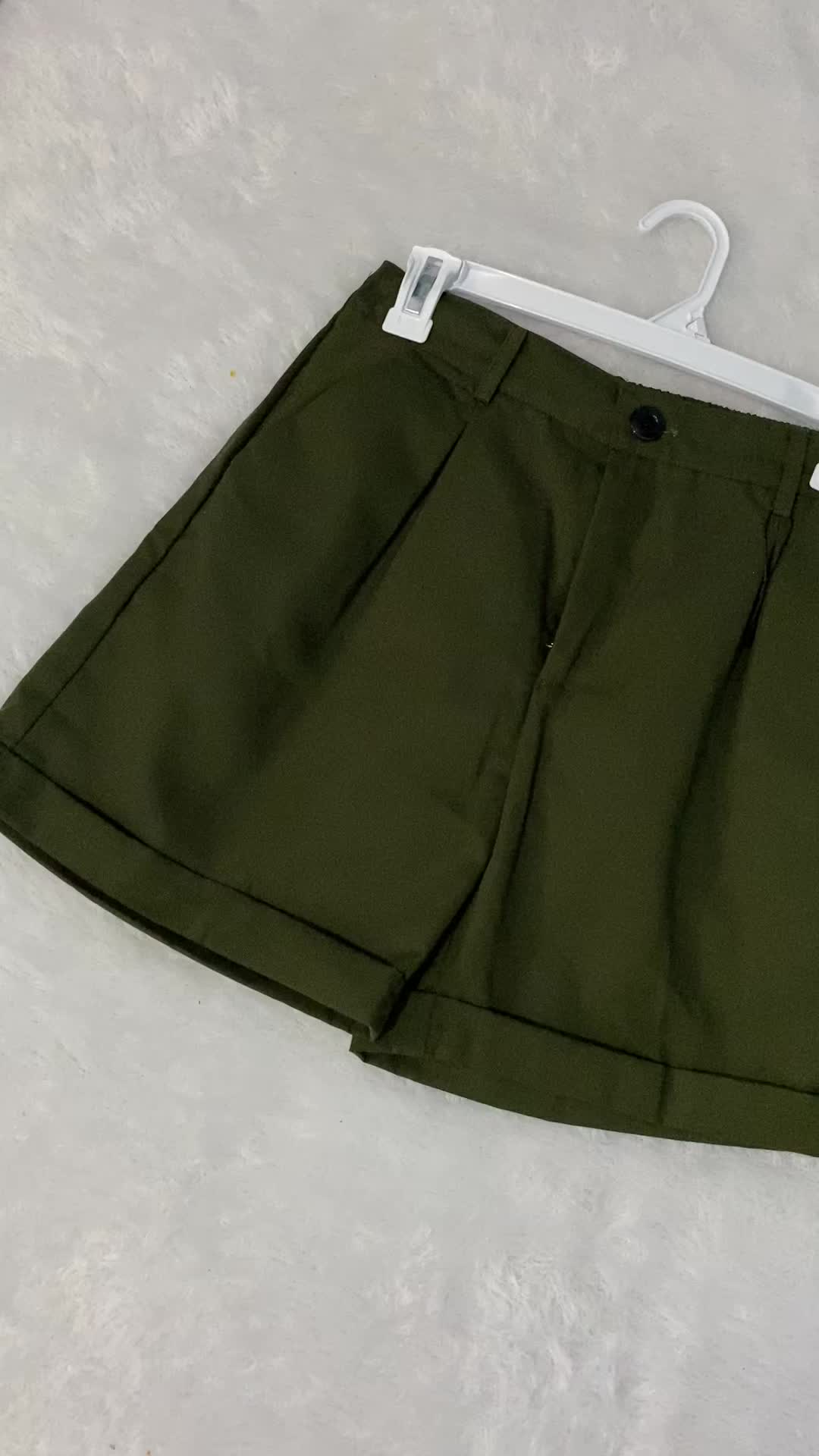 CELANA PENDEK WANITA JUMBO PREMIUM BIG SIZE HOTPANTS POLOS KOREAN STYLE Shorts Melar Kancing Casual Karet Kantong Nyaman Tebal Hitam Twill