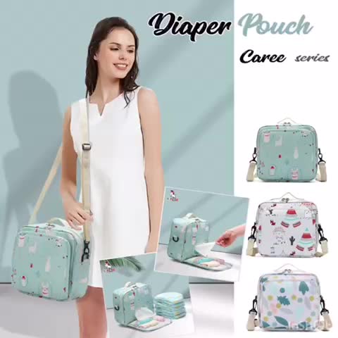 Diaper Pouch Caree Tas Diaper Bag Praktis Tas Ibu Popok Bayi Travelling Bunda Bags