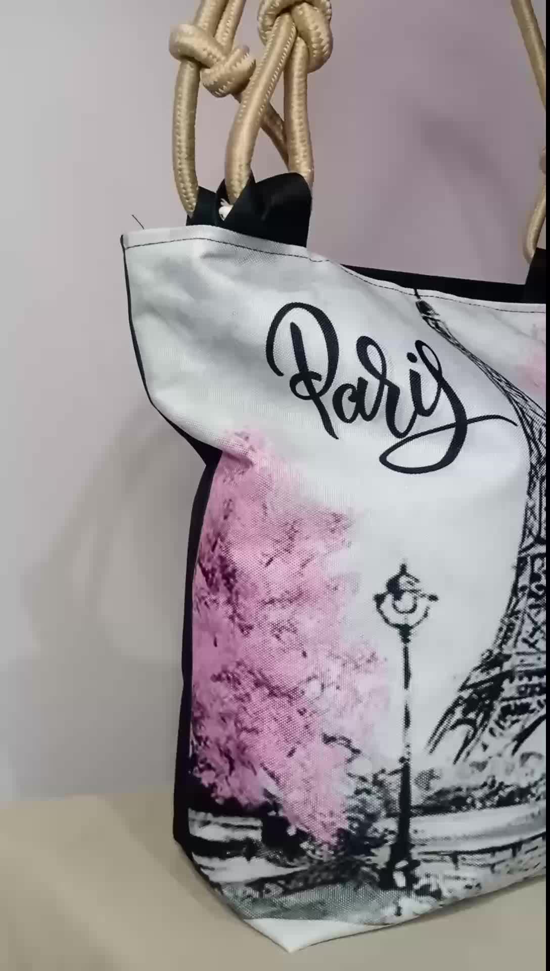 Tas Totebag Tali Sumbu Wanita Motif Souvener Haji Tote