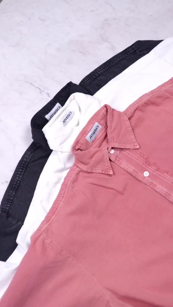 JINISO - Big Size Kemeja Denim Raw Oversize Unisex HYPER ACTIVE