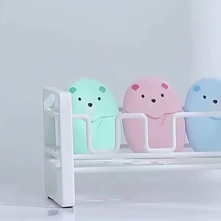 Sabun Kertas Mini Motif Beruang Isi 50Pcs Hand Soap Mini Travel Portable Sabun Cuci Tangan Kertas Praktis Isi 50 Lembar Paper Soap Traveling Disposable Hand Washing Sabun Kertas Lucu Sekali Pakai V02