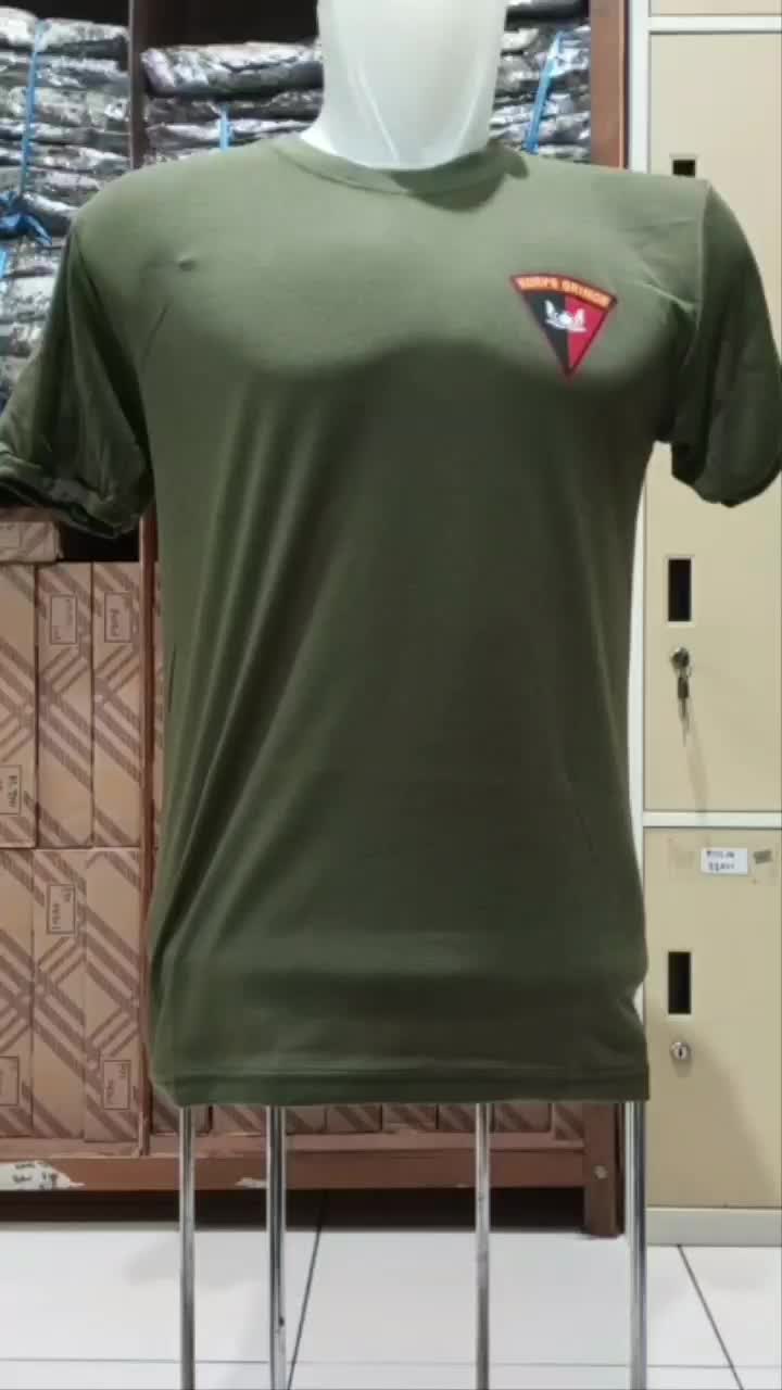 Kaos oblong B Ri Mo B Hijau Kecil | Kaos dalaman Army lengan pendek | Kaos Oblong Logo Army