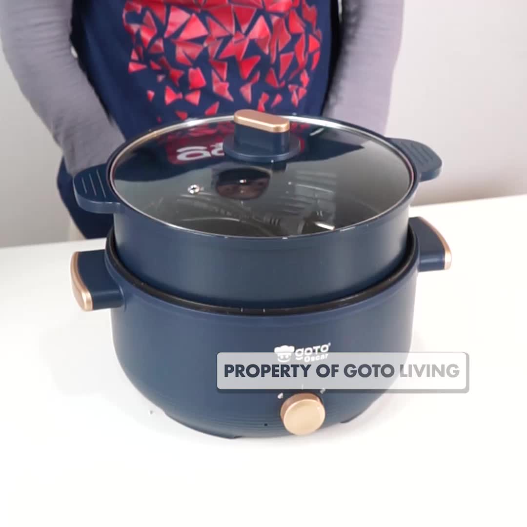 Goto [COD] Oscar Panci Listrik Elektrik Fry Pan 3L Goreng Kukus Serbaguna
