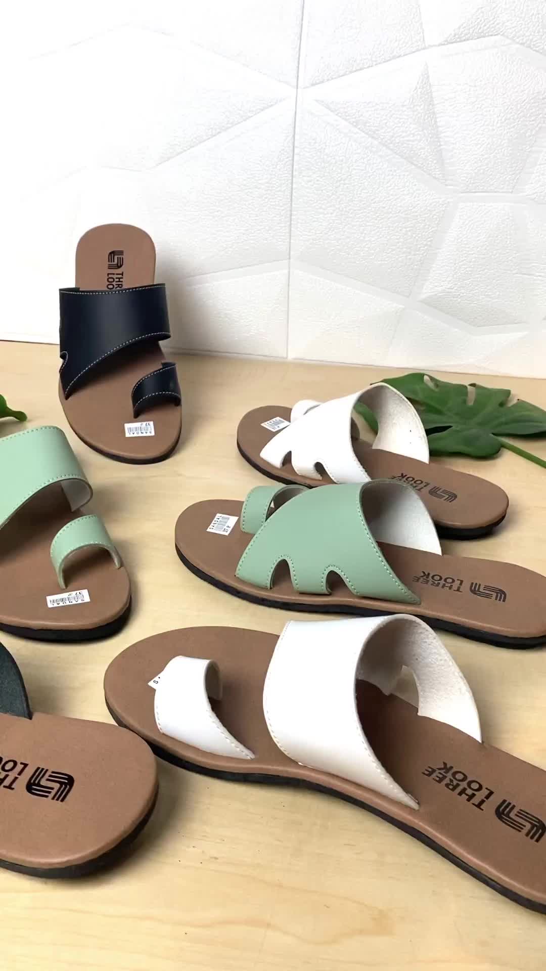 THREELOOK Official - Sandal Kulit Wanita Jepit Jempol - Nayla