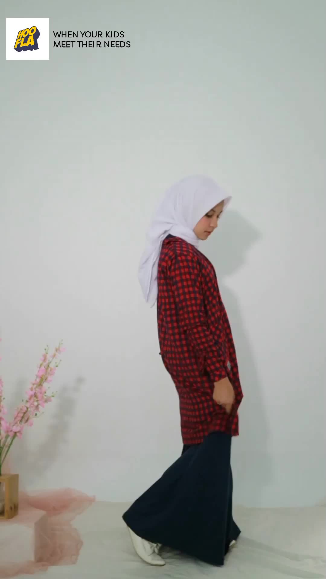 Setelan Set Stelan Gamis Anak Perempuan Cewek Wanita Tanggung Usia Umur 3 - 16 Tahun Hooflakids Inner & Outer Misora Set Hoofla Kids Terbaru Kekinian Warna Pink Blue Red Navy Brown Coklat