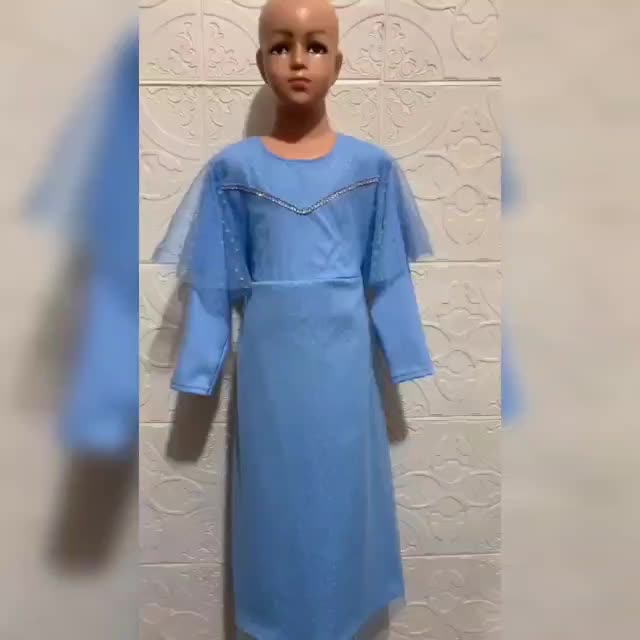Pakaian Muslim Anak Dan Remaja Perempuan Terbaru Kekinian/Maxi Alisa Kids  3-14 Tahun Matt Moscrepe Mix Tille Dot/Gais Anak Terbaru/Gamis kekinian/Maxi anak/Good Quality