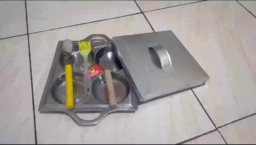 Cetakan cimin / maklor / surabi / martabak mini 4 lubang