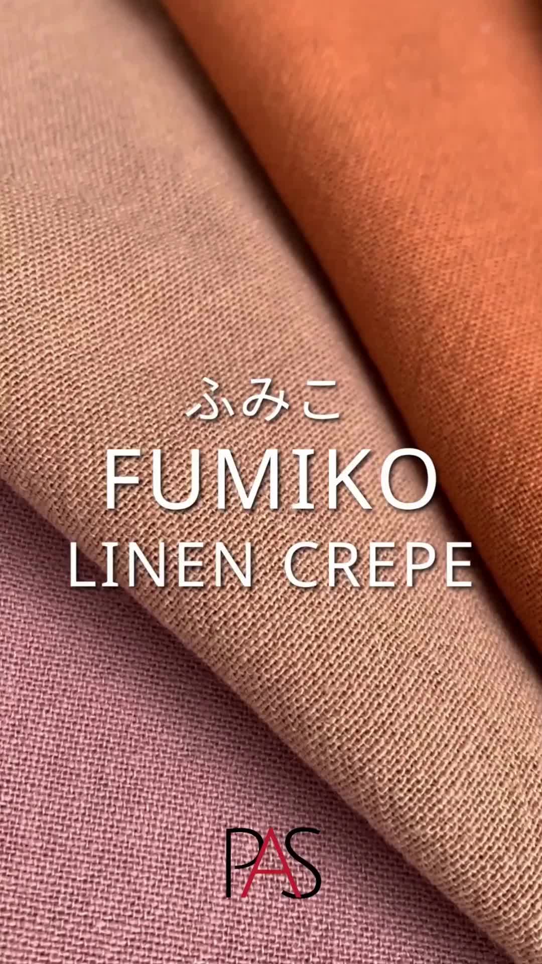Kain Linen Crepe Ecer Bahan Fumiko Linen Crepe Premium HARGA 1/2 YARD textile Benang Kemeja Celana Kulot Dress