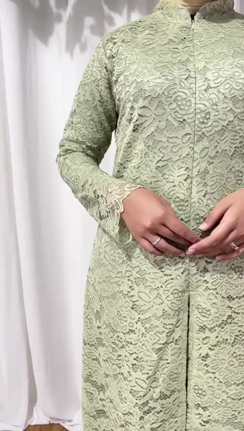 Setelan Kebaya Tunik Jenifer Adelia - Motif Bunga Baju Atasan Wanita Tangan Panjang - Dewasa, Dress Remaja Kondangan brokat