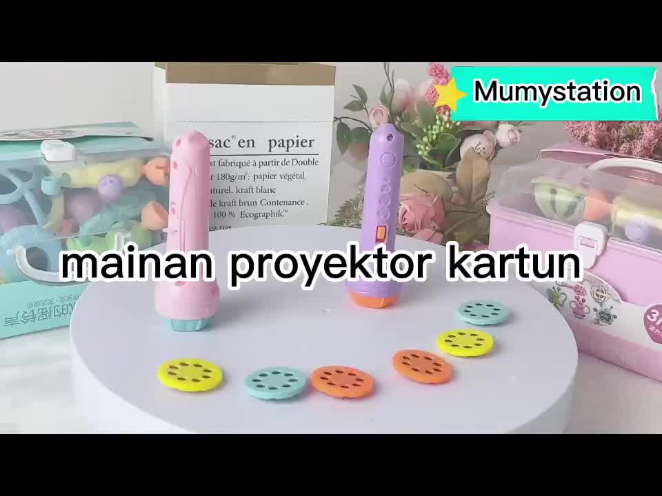 Proyektor kartun mainan ringan anak-anak plastik Toys