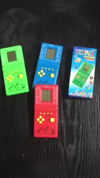 mainan anak brick game tetris 9999 gembot / gimbot tetris puzzle game - baterai aa 2pc Plastik Games Joystick Gamepad