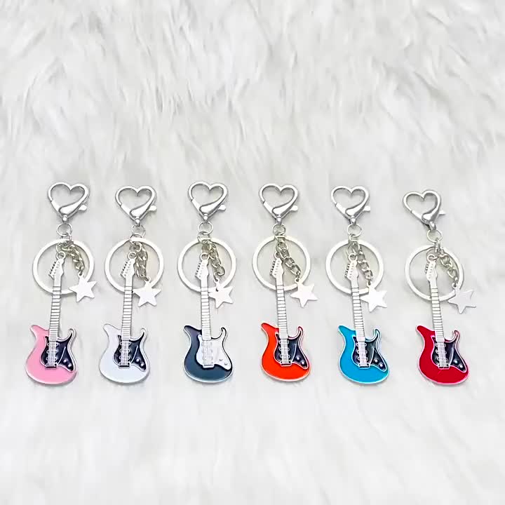 Gantungan Kunci Gitar Love Star Serbaguna Keychain Gitar Serbaguna