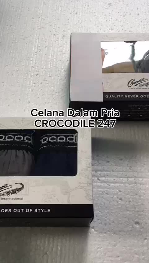 3 Pcs Celana Dalam Pria Crocodile Art 521-247 / CD Crocodile Pria Boxer Katun Dewasa Cowok Motif