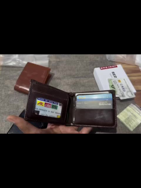Dompet kulit pria lembut tahan api arf embos