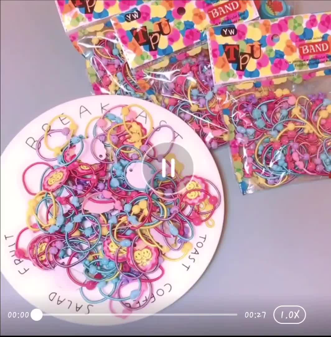 50PCS - IKAT RAMBUT ANAK POUCH KARAKTER LUCU / IKAT RAMBUT KOREA / KUNCIRAN ANAK / KARET RAMBUT MINI
