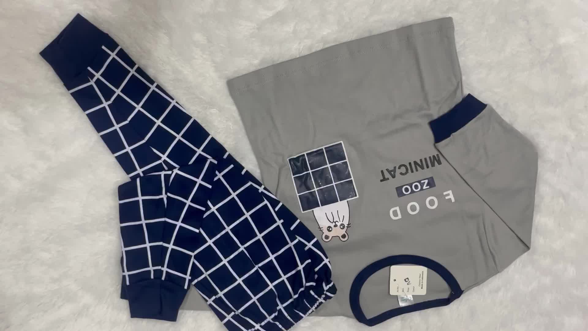 (COD) setelan piyama/ baju tidur lengan panjang anak 1-10thn
